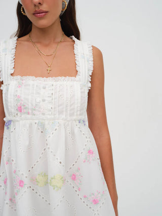 For Love and Lemons Andrea Embroidered Mini Dress - Shop Doll OC