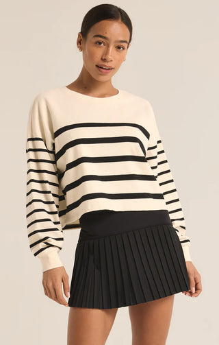 Z Supply Line Up Stripe Sweatshirt