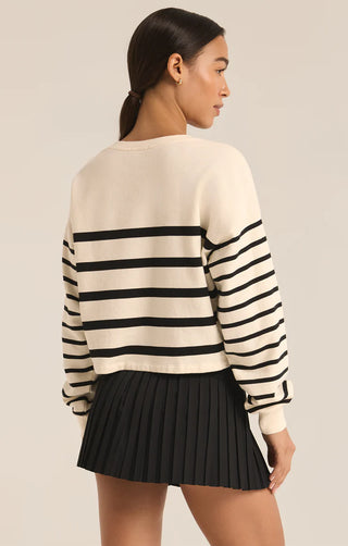 Z Supply Line Up Stripe Sweatshirt