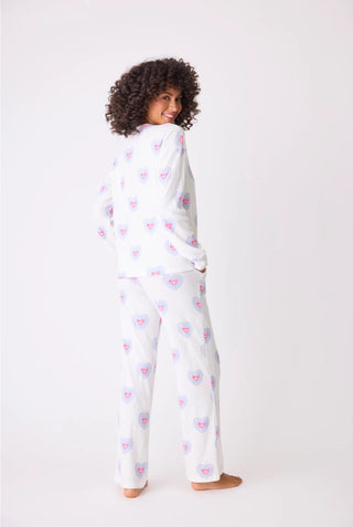 P.J. Salvage Peace & Love Hearts Print Thermal PJ Pant