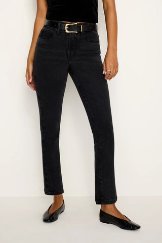 Good American Soft-Tech Good Legs Straight Jeans