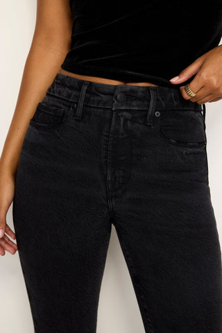 Good American Soft-Tech Good Legs Straight Jeans