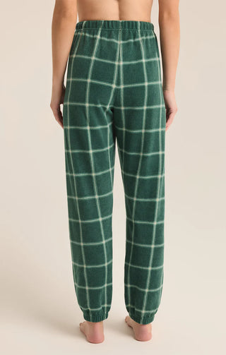 Z Supply Plaid Plush Jogger