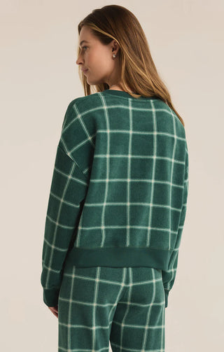 Z Supply Plaid Plush Merry Top