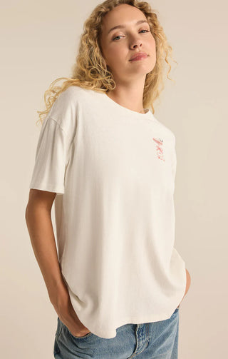 Z Supply Cocktail Relaxed Embroidered Tee