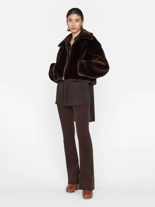 Frame Faux Fur Zip Up Jacket - Shop Doll OC