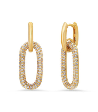 Tai Gold Pave Link Drop Earrings - Shop Doll OC