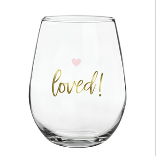 Heartfelt Stemless Wine Glass - Loved - Shop Doll OC