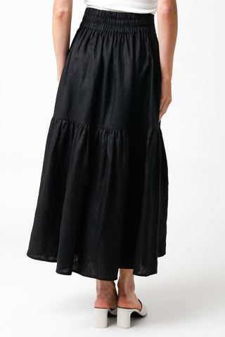 Olivaceous Logan Linen Midi Skirt - Shop Doll OC