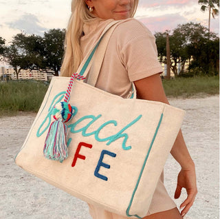Katydid Beach LIfe Tote Beach Bag - Shop Doll OC