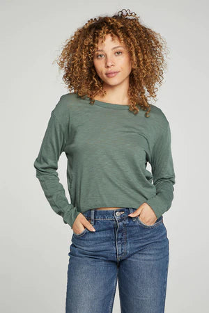 CHASER LONG SLEEVE CROPPED TOP - Shop Doll OC