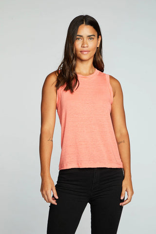 CHASER LINEN JERSEY MUSCLE TANK - Shop Doll OC